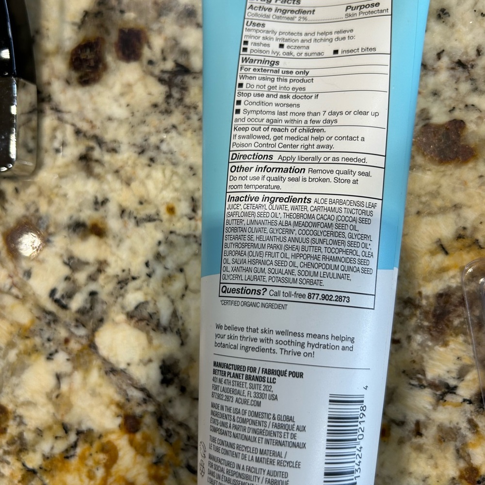 Acure Everyday Eczema Lotion 8oz slightly used. See scale picture - Picture 2 of 2